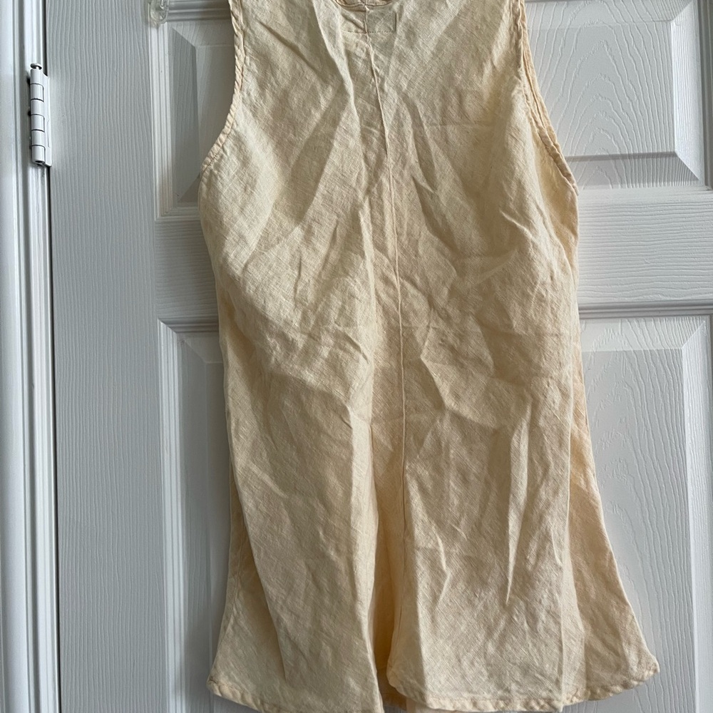 FLAX 100% Linen Fundamental Tank Top Sleeveless Shirt  Minimalist - Picture 6 of 6